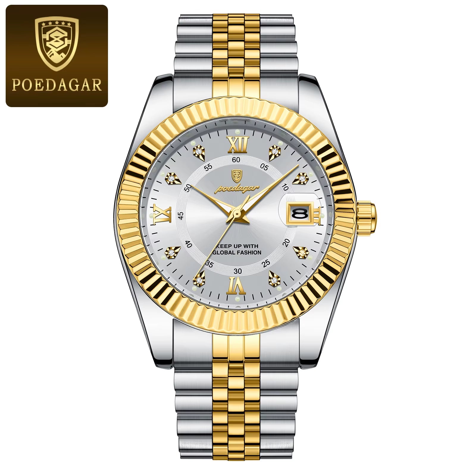 Top Luxury Men'S Watches Stainless Steel Date Business Quartz Man Watch Waterproof Luminous Fashion Watch for Man Reloj