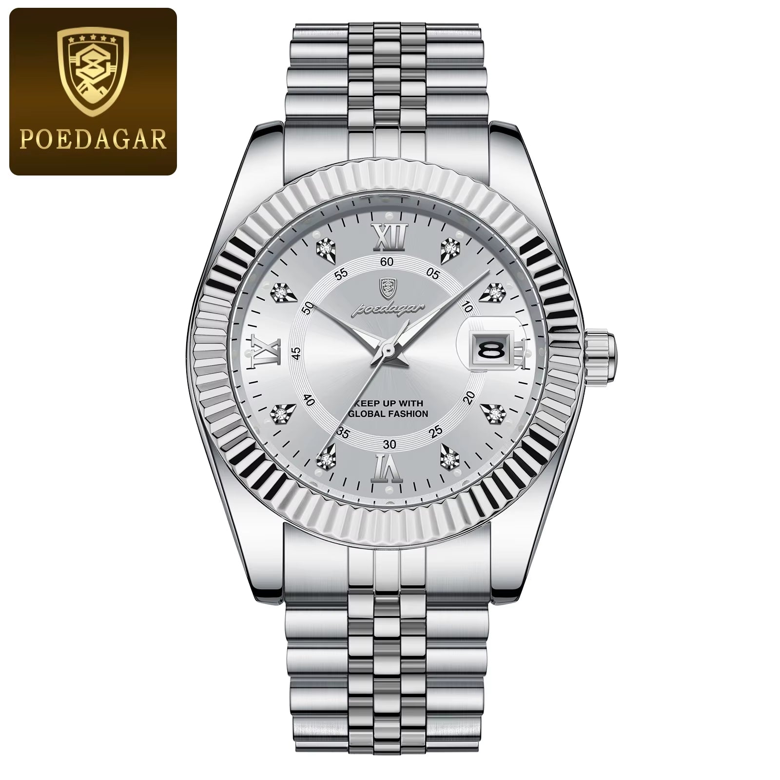 Top Luxury Men'S Watches Stainless Steel Date Business Quartz Man Watch Waterproof Luminous Fashion Watch for Man Reloj