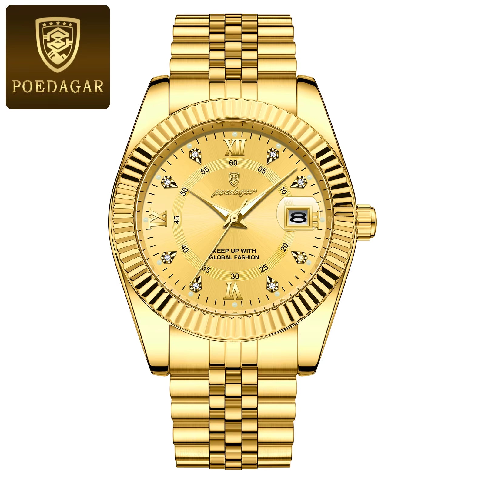 Top Luxury Men'S Watches Stainless Steel Date Business Quartz Man Watch Waterproof Luminous Fashion Watch for Man Reloj