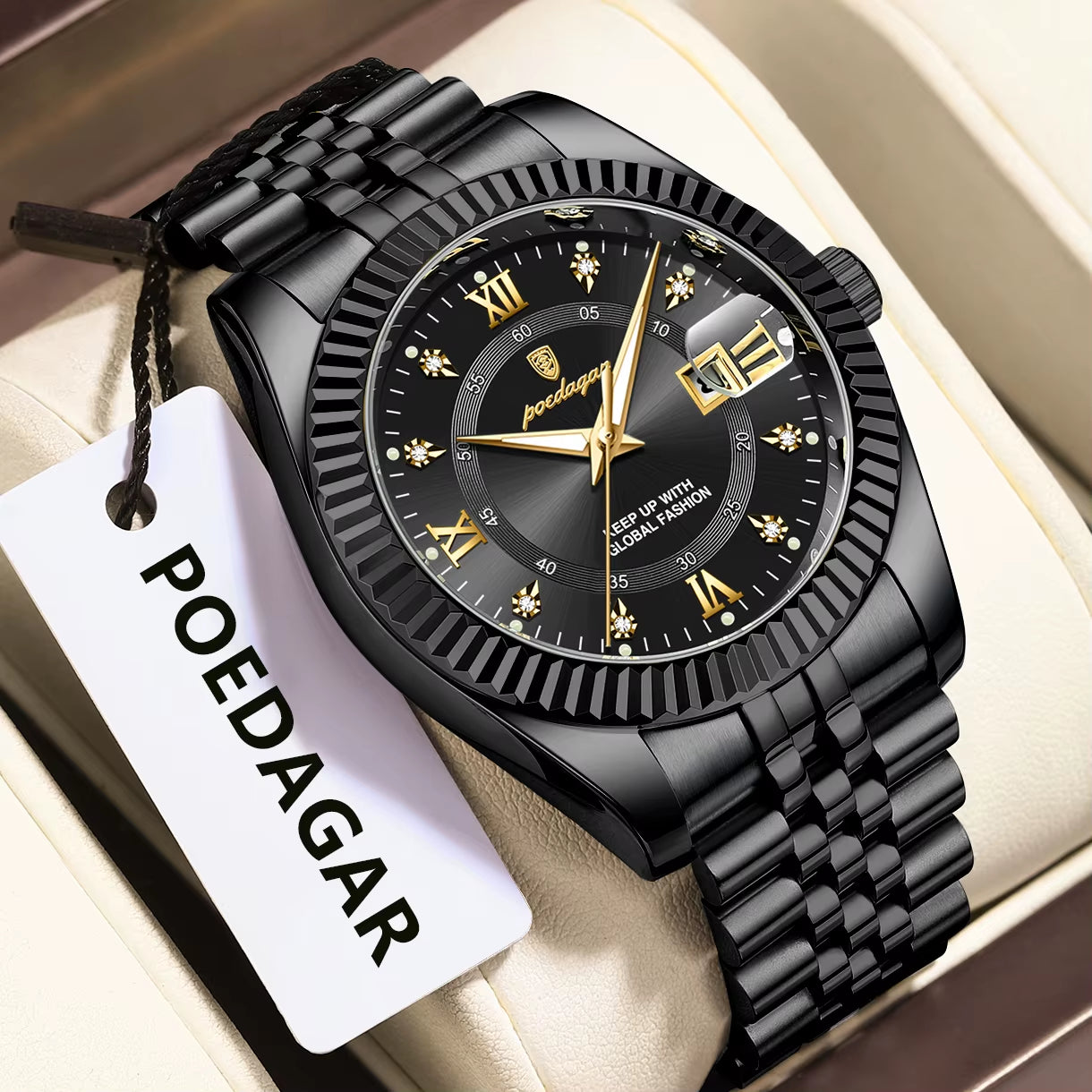 Top Luxury Men'S Watches Stainless Steel Date Business Quartz Man Watch Waterproof Luminous Fashion Watch for Man Reloj