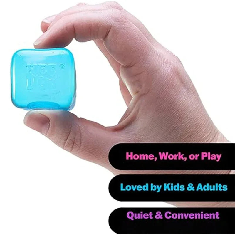 Needoh Nice Cube Sensory Fidget Toy Stress Relief Squishy Squeeze Cube Anti-Anxiety Focus Toy for Adults ADHD Autism