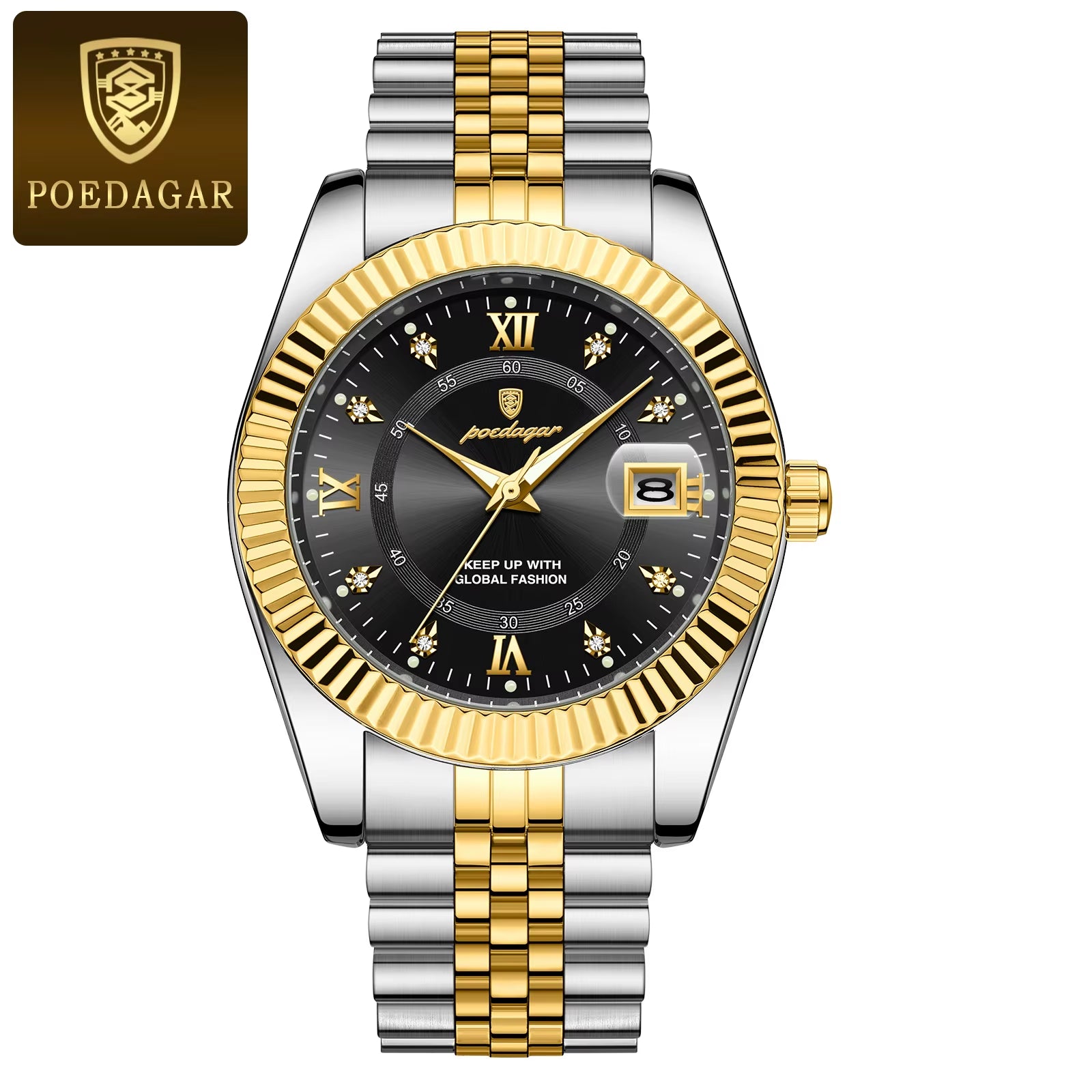 Top Luxury Men'S Watches Stainless Steel Date Business Quartz Man Watch Waterproof Luminous Fashion Watch for Man Reloj