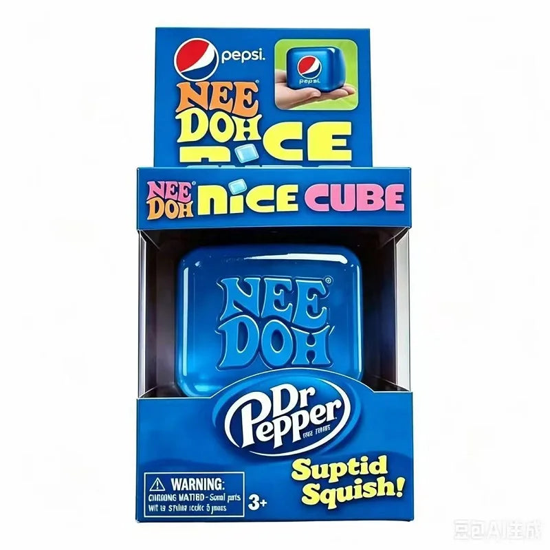 Needoh Nice Cube Sensory Fidget Toy Stress Relief Squishy Squeeze Cube Anti-Anxiety Focus Toy for Adults ADHD Autism