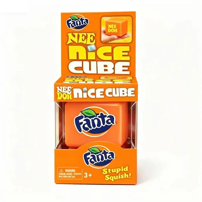 Needoh Nice Cube Sensory Fidget Toy Stress Relief Squishy Squeeze Cube Anti-Anxiety Focus Toy for Adults ADHD Autism