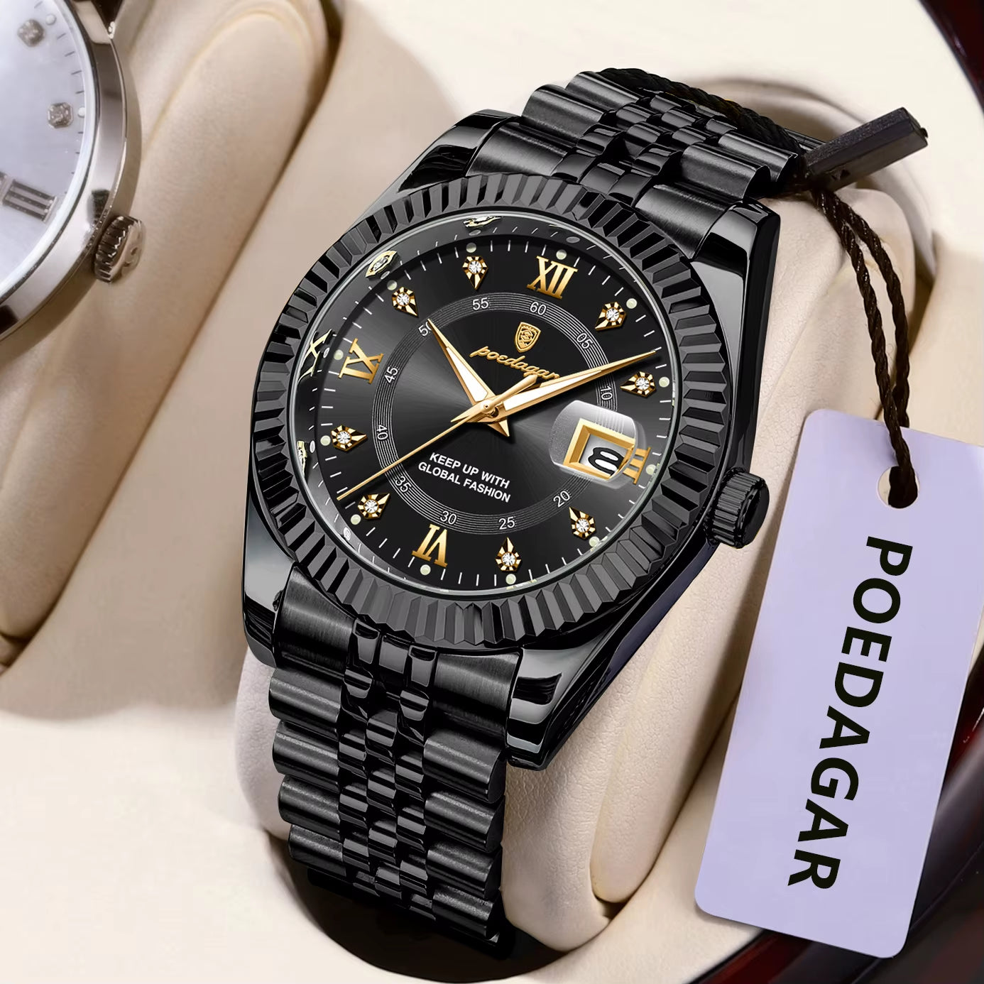 Top Luxury Men'S Watches Stainless Steel Date Business Quartz Man Watch Waterproof Luminous Fashion Watch for Man Reloj