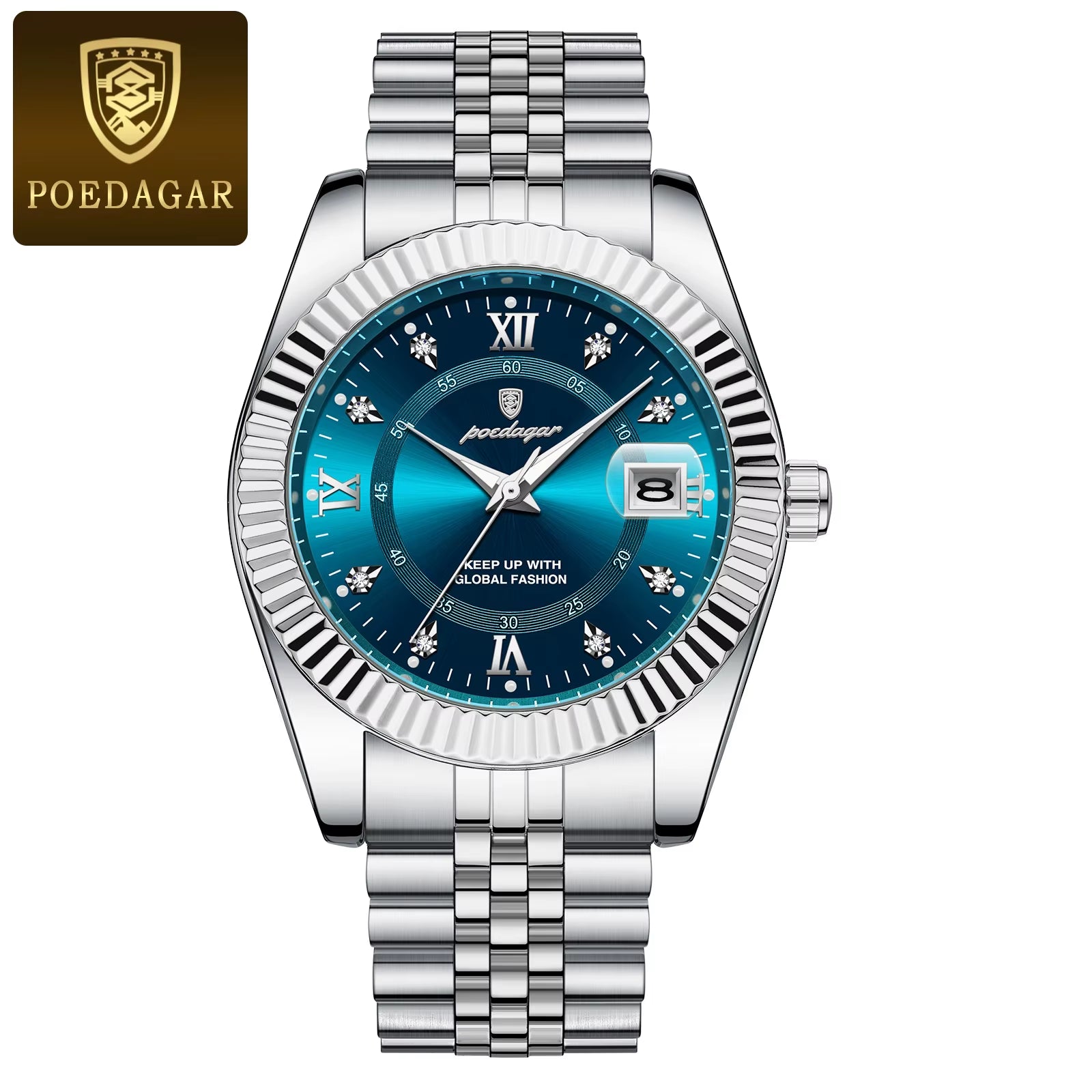 Top Luxury Men'S Watches Stainless Steel Date Business Quartz Man Watch Waterproof Luminous Fashion Watch for Man Reloj