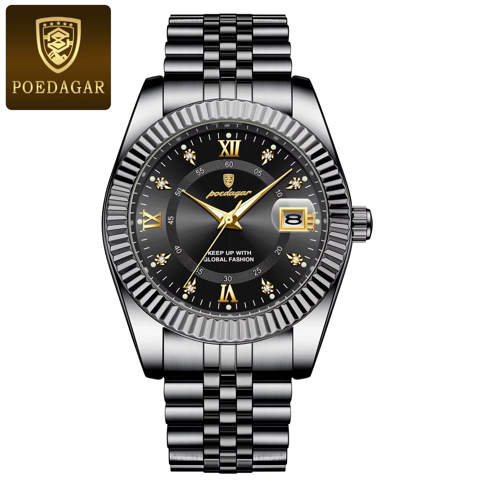 Top Luxury Men'S Watches Stainless Steel Date Business Quartz Man Watch Waterproof Luminous Fashion Watch for Man Reloj