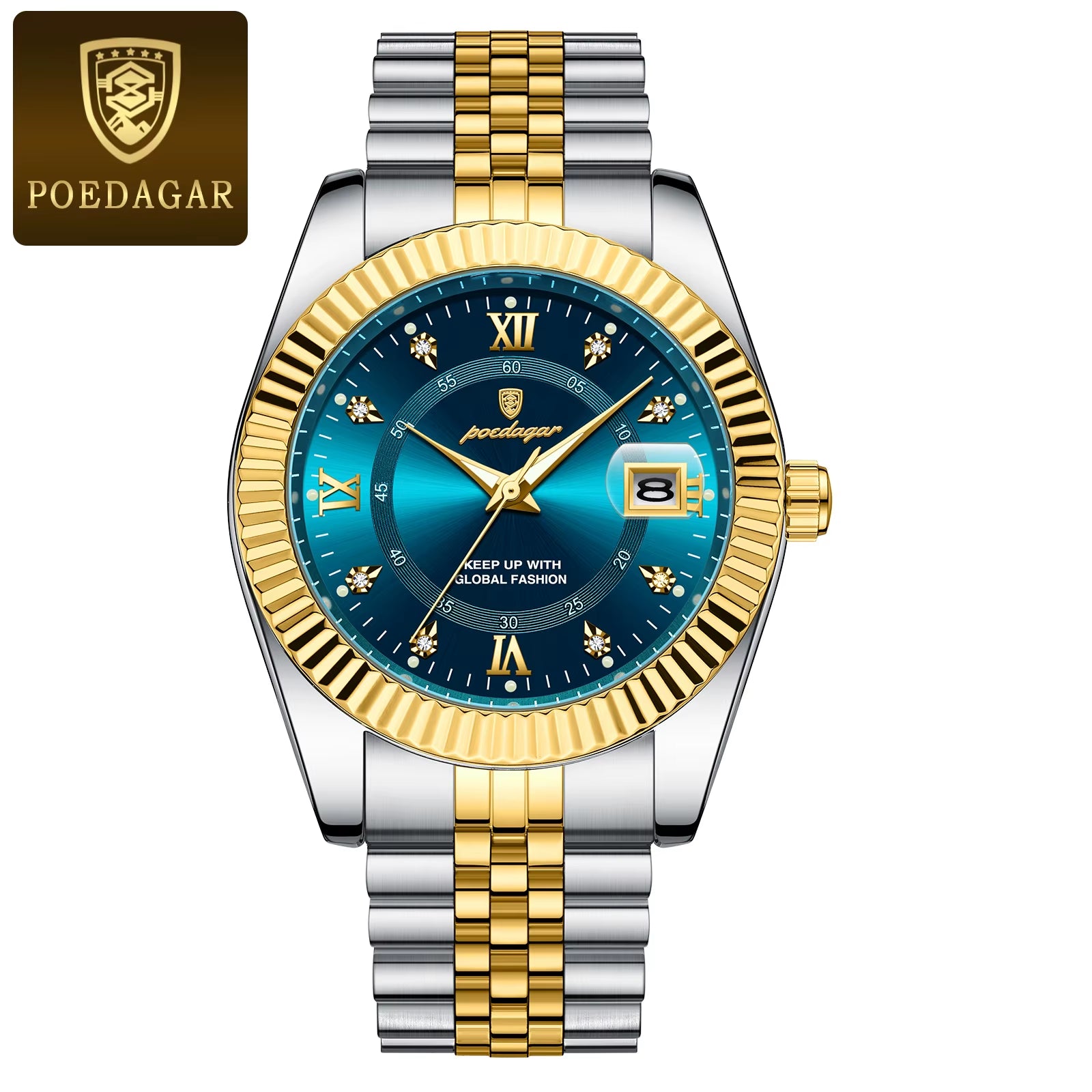 Top Luxury Men'S Watches Stainless Steel Date Business Quartz Man Watch Waterproof Luminous Fashion Watch for Man Reloj